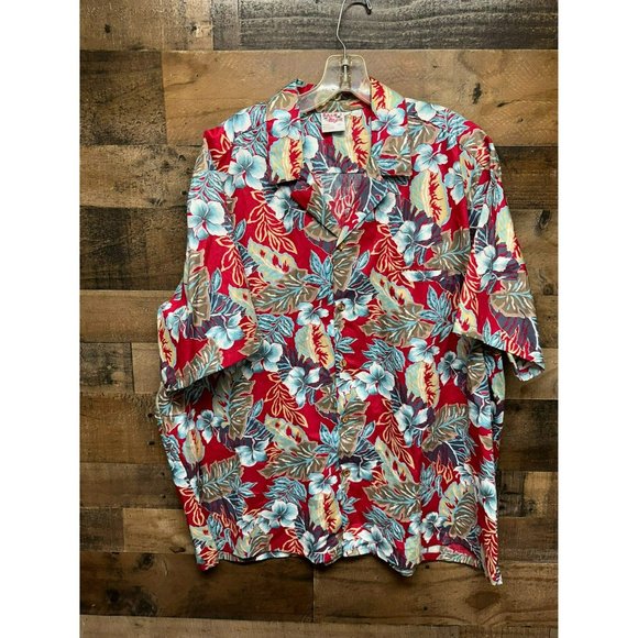 VTG Barefoot Paradise Men's Short Sleeve Button Up Size 2XL*Made in USA* - Picture 1 of 4